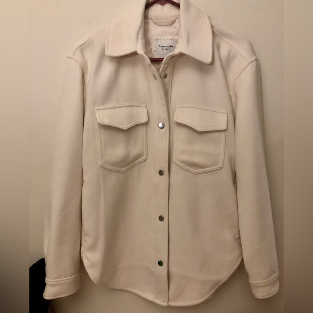 Abercrombie & Fitch Cream Utility Jacket/Shacket